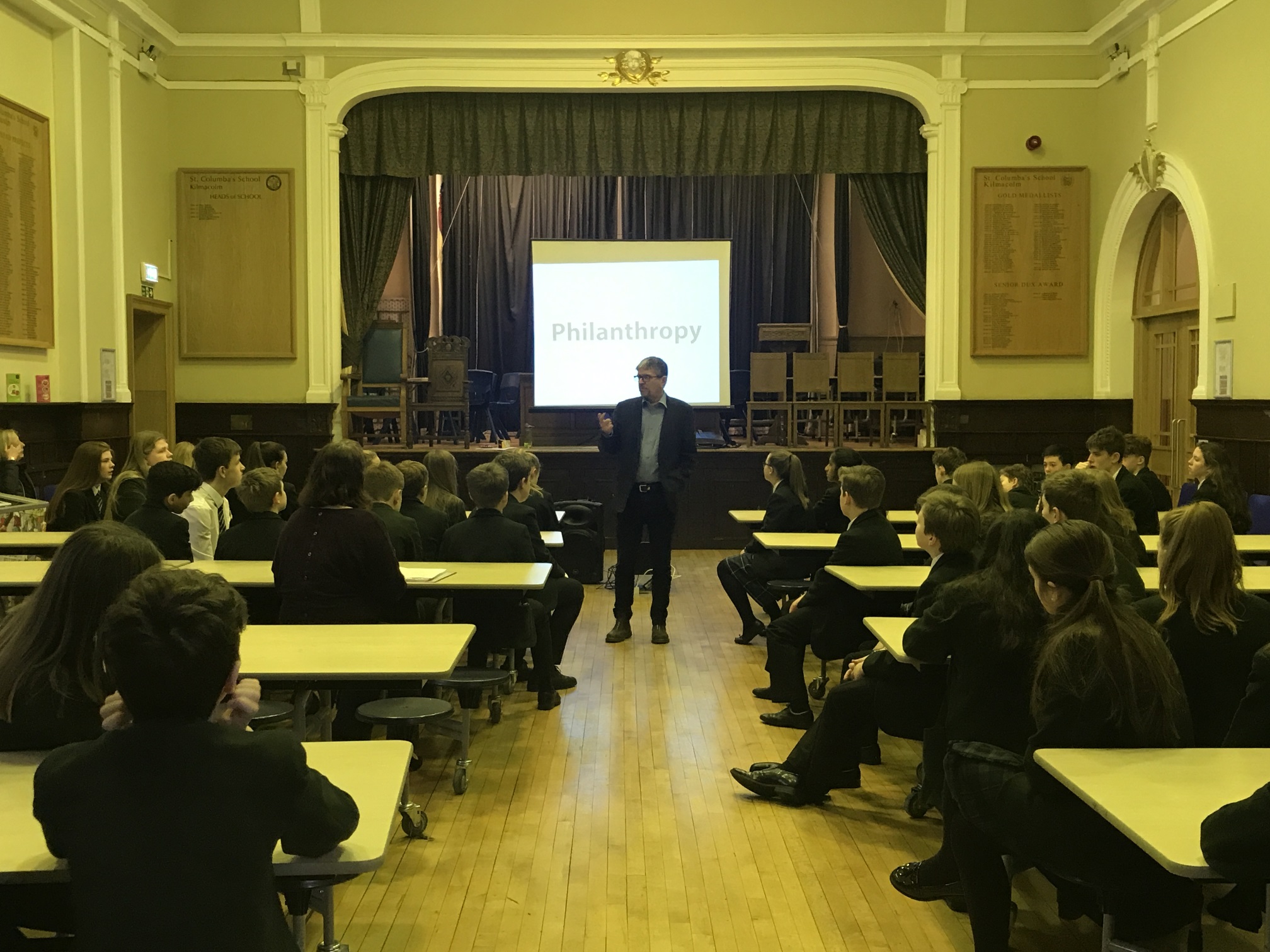 St Columba's School pupils receive introduction to the Youth and Philanthropy Initiative