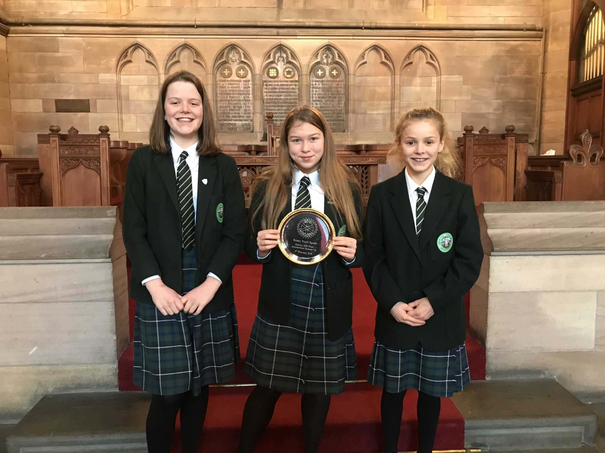 St Columba's pupil are runners up at the Intermediate District Final of the Rotary Club Youth Speaks competition