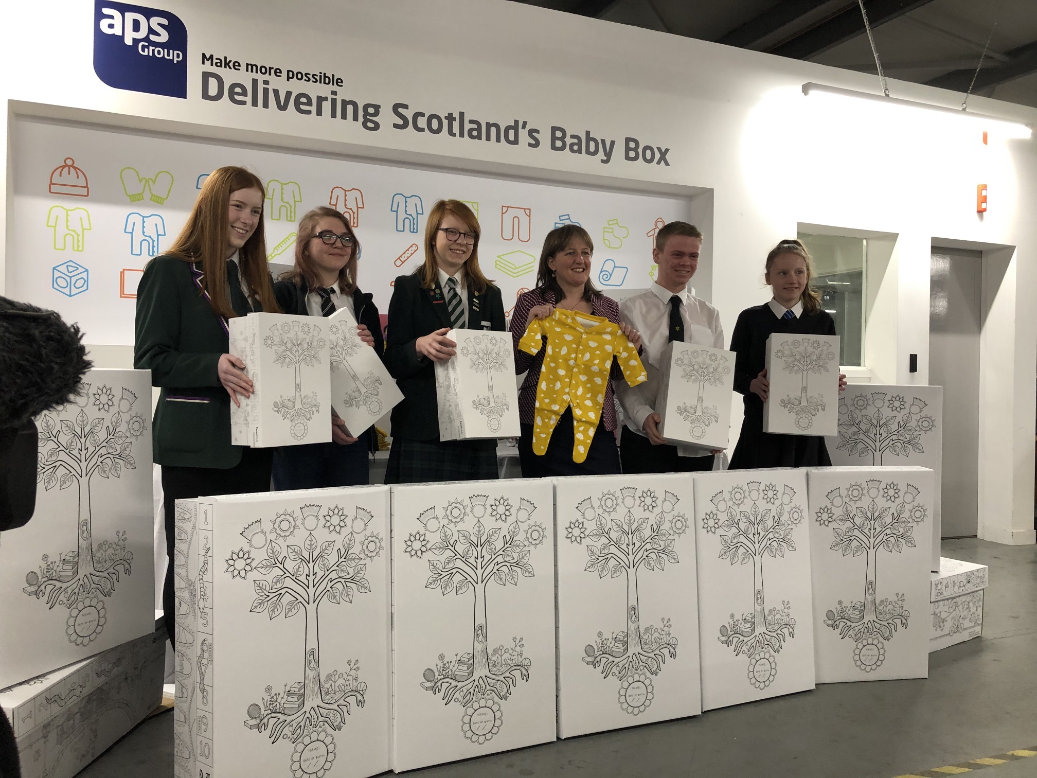 St Columba's pupils design features on Scotland's Baby Box